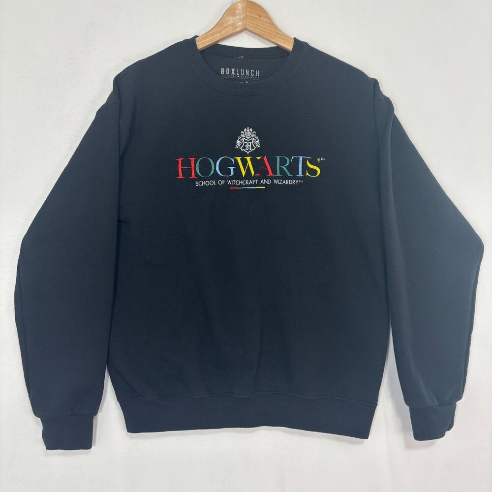 Harry Potter Hogwarts Text Crewneck - BoxLunch Exclusive Sz M Casual Loungewear‎